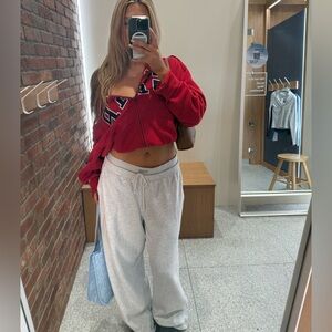 SKIMS Gray Wide Leg Pants